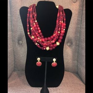 Chico’s Multiple Strand Necklace and Earrings